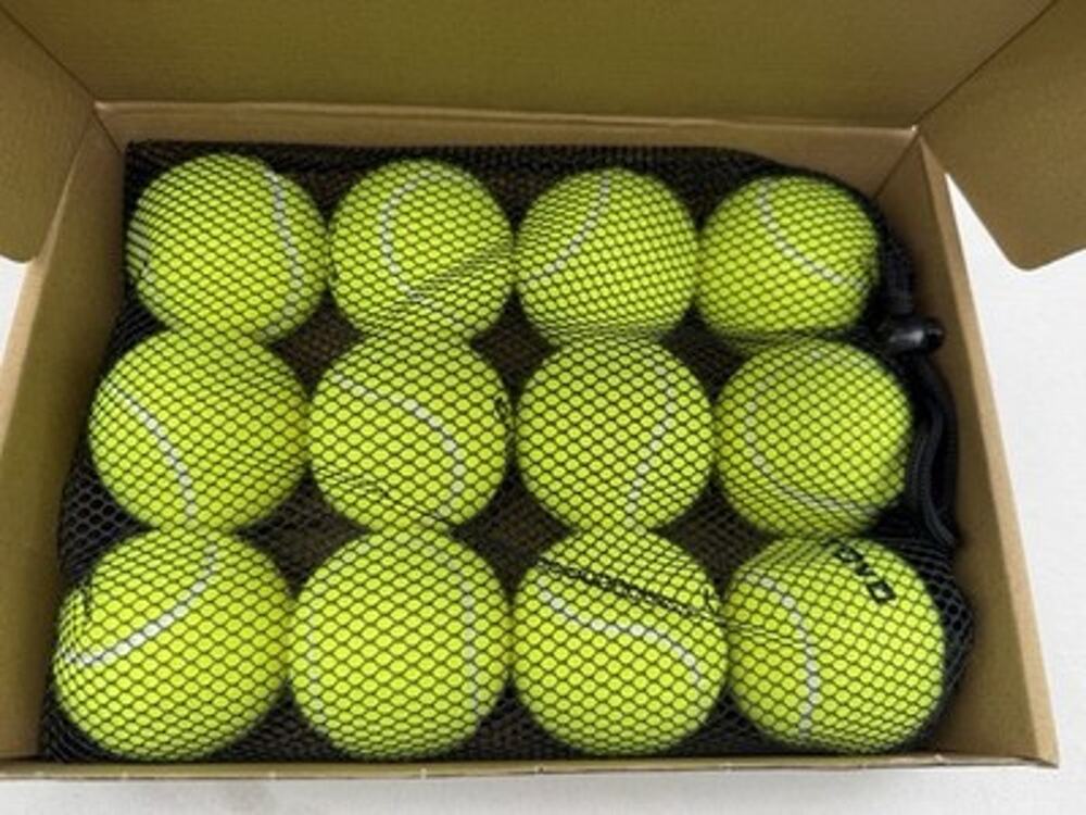 12 Pack Tennis Balls -Come with Mesh Bag for Easy Transport, Good for Beginner..